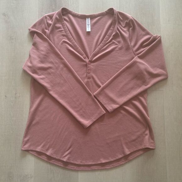 Athleta Wind Down Palermo Pink Sleep Top Sz XL - Picture 5 of 6